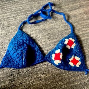 Hand crochet bikini top
